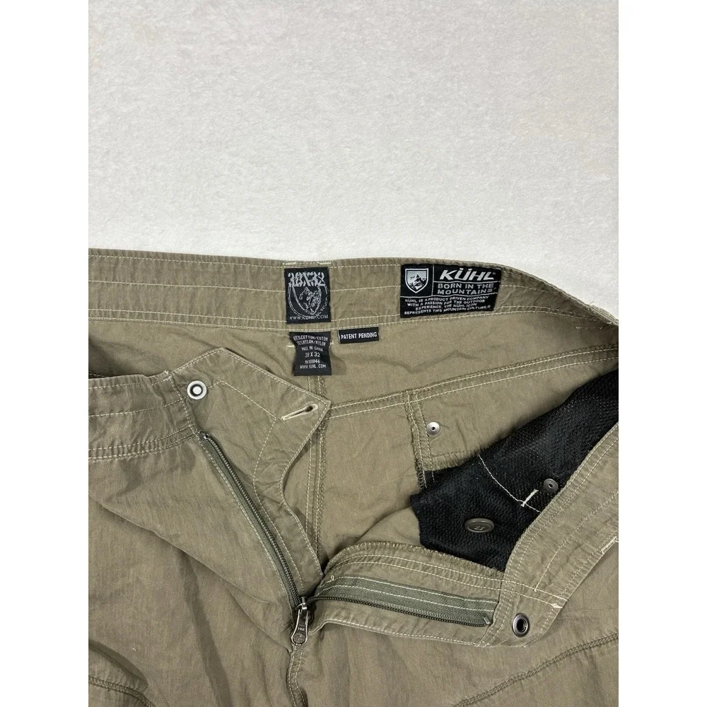 KÜHL Men's Khaki Outdoor Pants 38x32 Hiking Tactical Workwear Cotton Nylon
